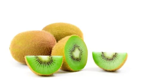 Group of kiwi fruit isolated Stock Photos