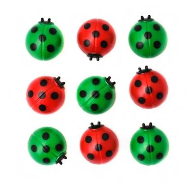 Group of ladybugs, isolated on white background Stock-Fotos