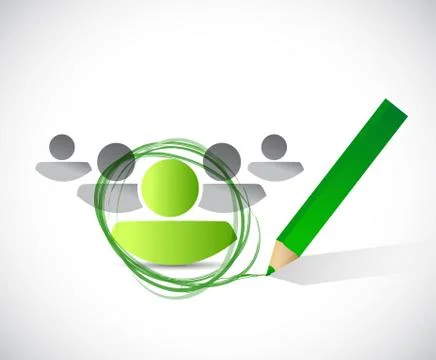 Group leader selection process. illustration Stock Illustration