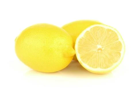 Group of lemons isolated on white Stock Photos