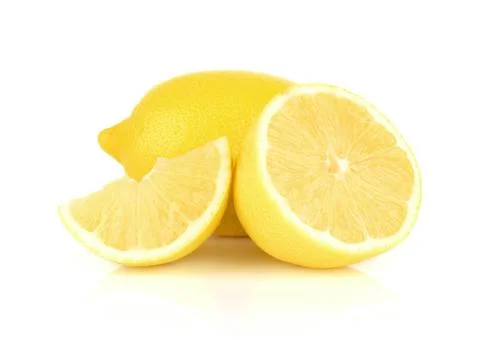 Group of lemons isolated on white Stock Photos