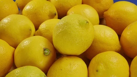 Group Of Lemons Zoom In/Up Stock Footage 73514194