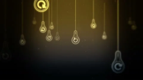 Group of light bulb shapes with arrow symbols animation Stock Footage 63731611