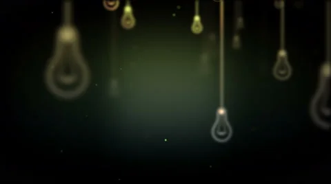 Group of light bulb symbol on dark background Stock Footage 61805696