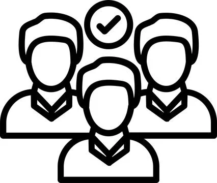 Group Line Icon Design Stock Illustration