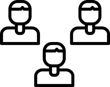 Group Line Icon Design Stock Illustration
