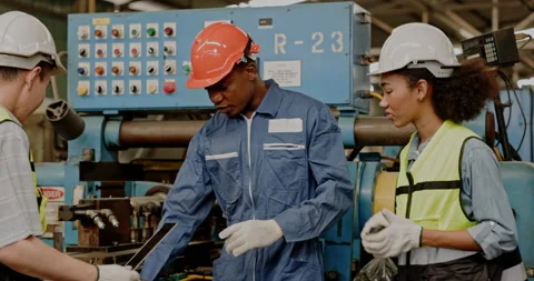 Group of machine technicians are profession inspect the electrical equipment Video stock 172537058