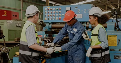 Group of machine technicians are profession inspect the electrical equipment Stock Footage 172537094