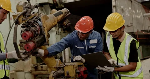 Group of machine technicians are profession inspect the electrical equipment 스톡 동영상 177413541