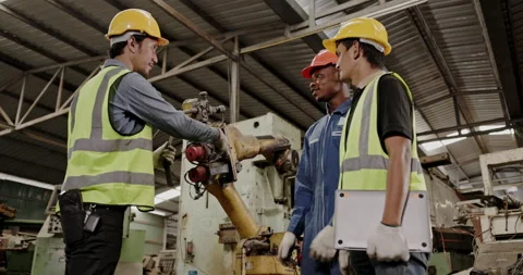 Group of machine technicians are profession inspect the electrical equipment Stock Footage 177417647