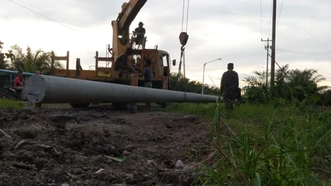A group of male laborers at work Stock Footage 220245062