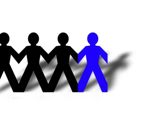 Group Man Blue Stock Illustration