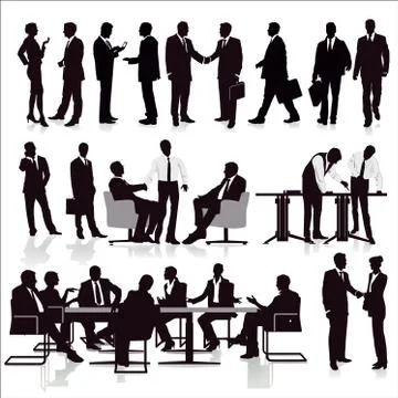 Group of managers in teamwork Stock Illustration