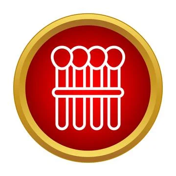 Group of matchsticks igniting fire vector icon Stock Illustration