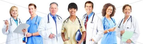 Group of medical doctors and nurses. Stock Photos