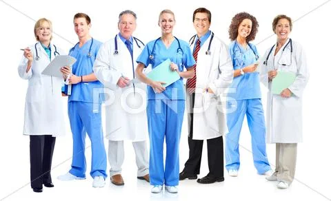 Group of medical doctors and nurses. Stock Photos