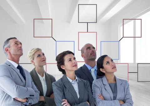 Group meeting with mind map 스톡 사진