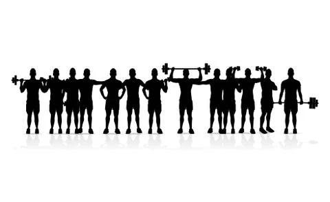 Group of men Stock Illustration