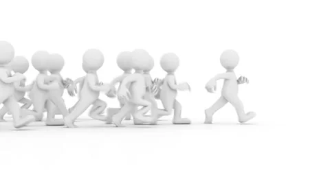 Group of men running 스톡 동영상 24856452