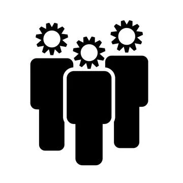 Group of men vector icon. Work team concept Stock Illustration