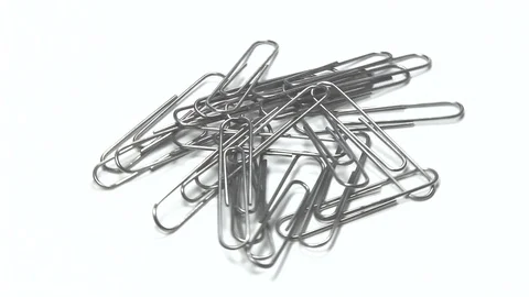 Group of metal clasps for office use Stock Footage 101939655