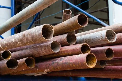Group of metal pipe Stock Photos