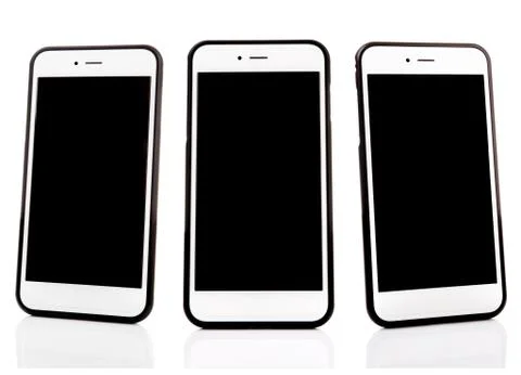 Group of modern touch screen smartphone Foto stock
