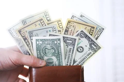 Group of money stack of 100 US dollars banknotes a lot of the background te.. Foto stock