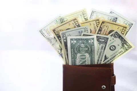 Group of money stack of 100 US dollars banknotes a lot of the background te.. Foto stock