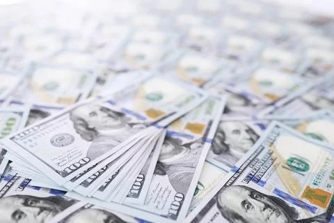 Group of money stack of 100 US dollars banknotes a lot of the background te.. 스톡 사진