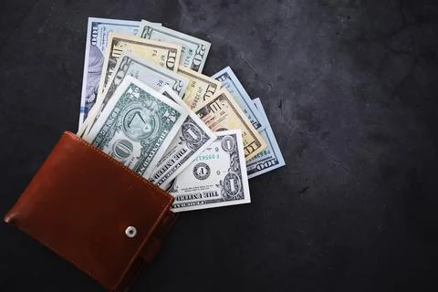 Group of money stack of 100 US dollars banknotes a lot of the background te.. Foto stock