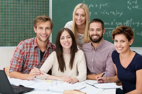 Group of motivated students Stock Photos