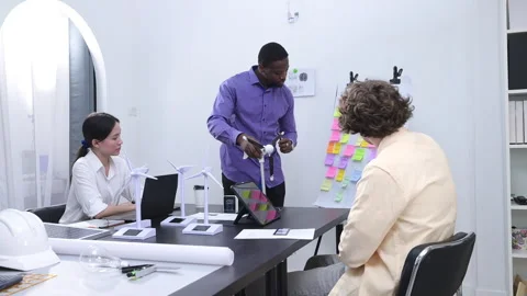 Group of multi-national team of architects and designers is meeting Stock-Footage 252410403