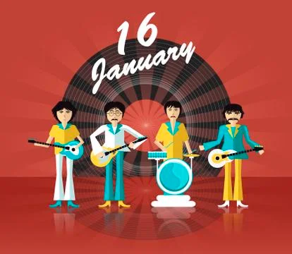 Group of musicians Stock Illustration