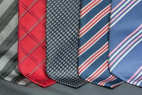 Group of neckties Stock Photos