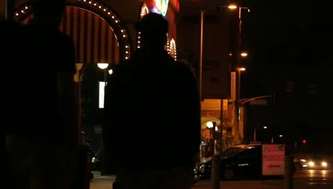 Group Night Walkers Stock Footage 11360775