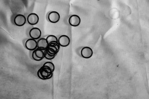 Group of o ring rubber for background used Stock Photos