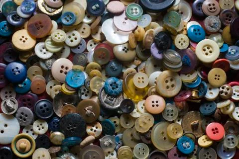 A group of old colored buttons Stock Photos