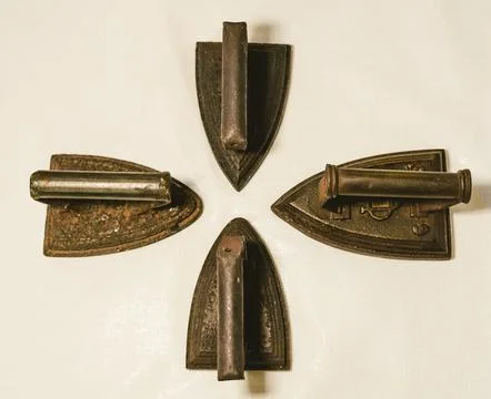 Group of old irons Stock Photos