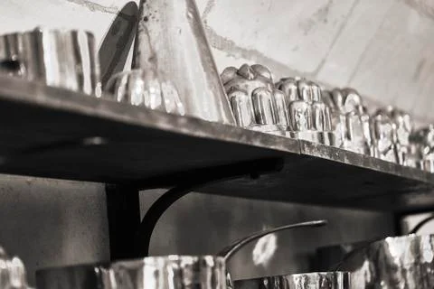 Group of old kitchen tools Stock Photos