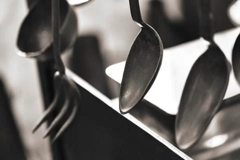 Group of old kitchen tools Stock Photos