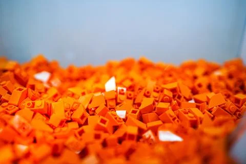 A group of orange fragments Stock Photos
