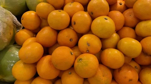 A group of orange in supermarket Stock Footage 154161985