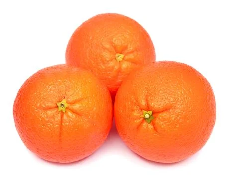 Group oranges fruit isolated on white background Stock Photos