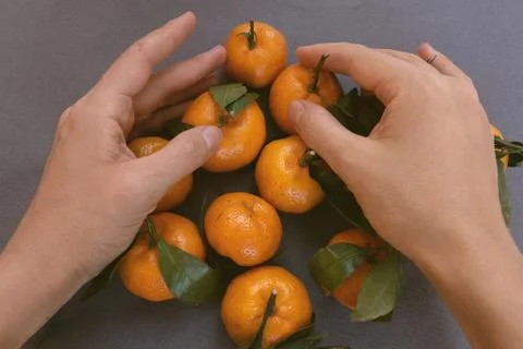 Group of oranges Stock Photos