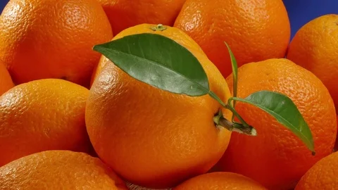 Group Of Oranges Zoom In/Up Video stock 73514680