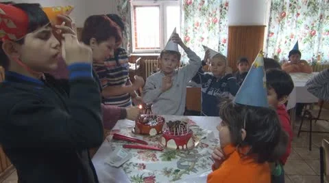 Group of orphans, orphanage, children without family Video stock 22154346