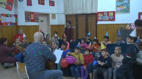 Group of orphans, orphanage, children without family Video stock 22154392