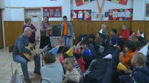 Group of orphans, orphanage, children without family Video stock 22154409