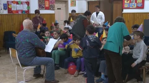 Group of orphans, orphanage, children without family Video stock 22154423